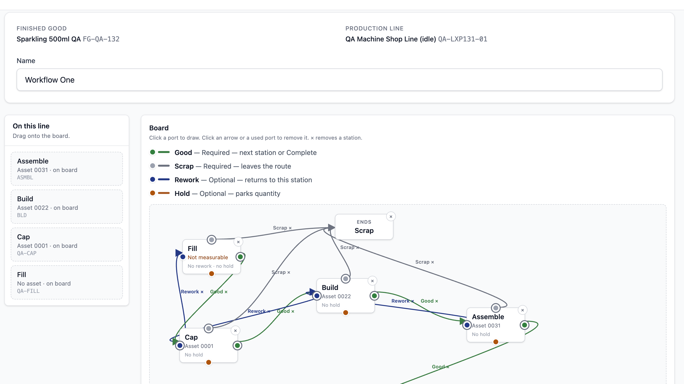 OWL MES process workflow board